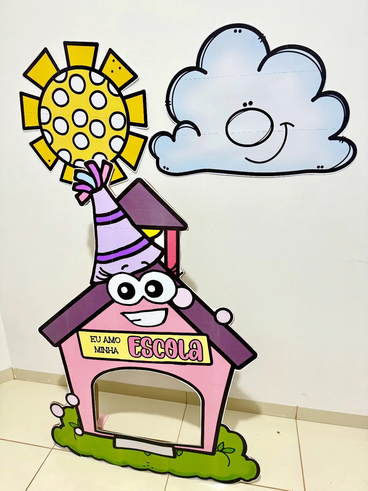Painel "Eu Amo Minha Escola" – PDF para Imprimir — amostra 3: Formato e entrega