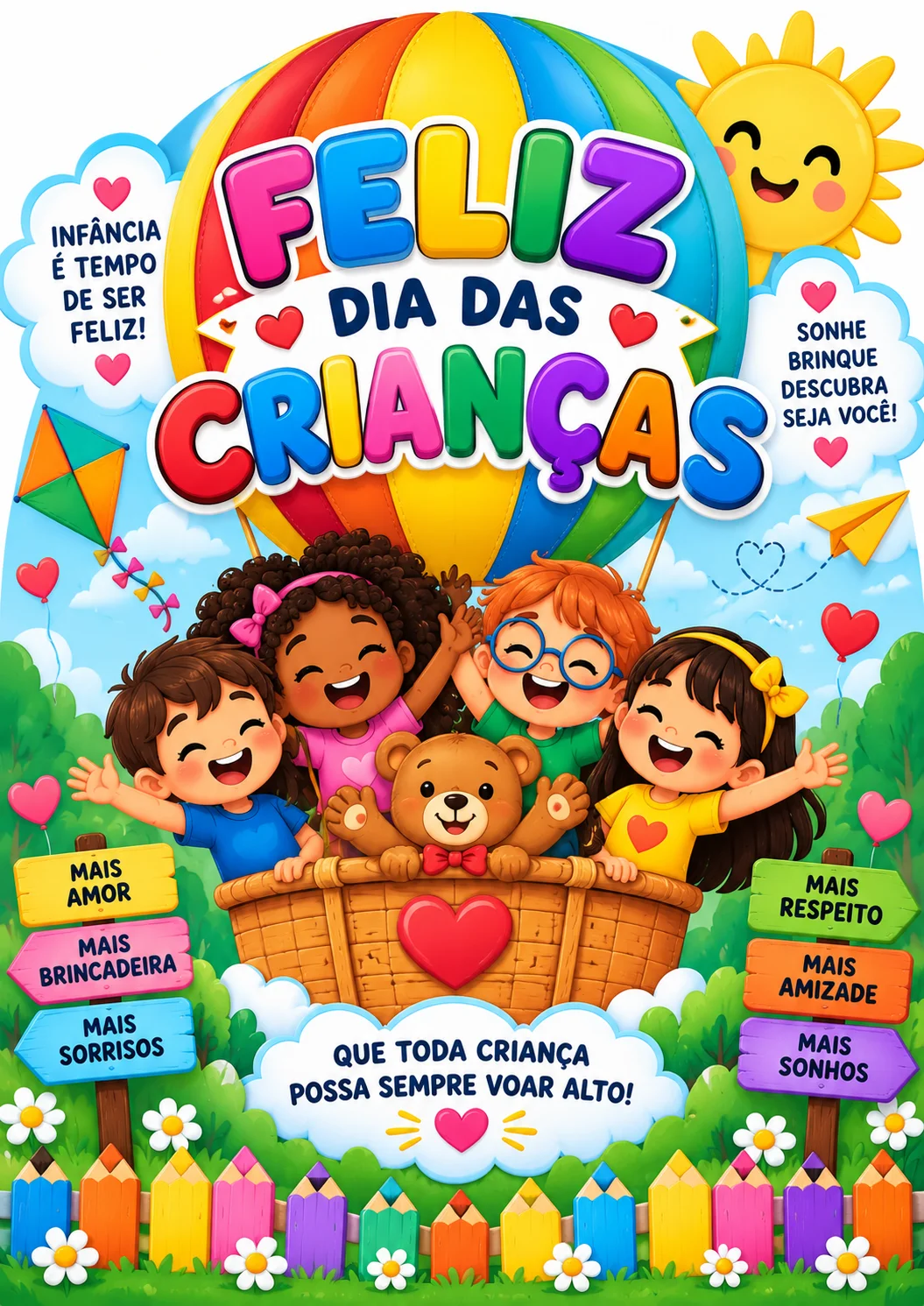 🎈 PAINEL FELIZ DIA DAS CRIANÇAS — 16 FOLHAS A4. — amostra 3: 🎈 PAINEL FELIZ DIA DAS CRIANÇAS — 16 FOLHAS A4 Deixe a…