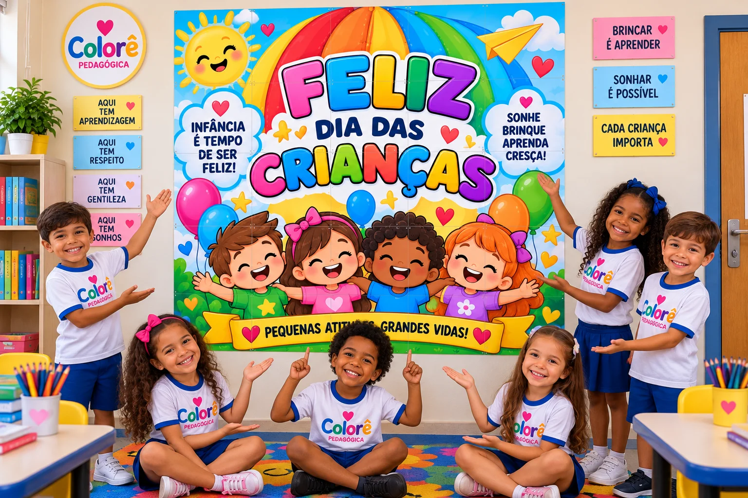 🎈 PAINEL FELIZ DIA DAS CRIANÇAS — 16 FOLHAS A4. — capa do material