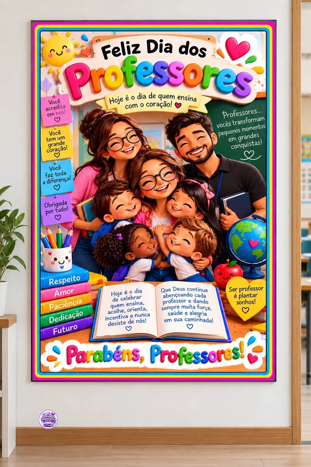 PAINEL FELIZ DIA DOS PROFESSORES — capa do material