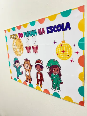 🌙 PAINEL FESTA DO PIJAMA NA ESCOLA ✨ PARA IMPRIMIR — amostra 2: Prepare uma noite inesquecível para seus alunos