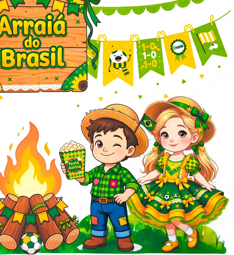 Painel Festa Junina: Arraiá do Brasil com Tema de Copa — amostra 4: Para quem é indicado