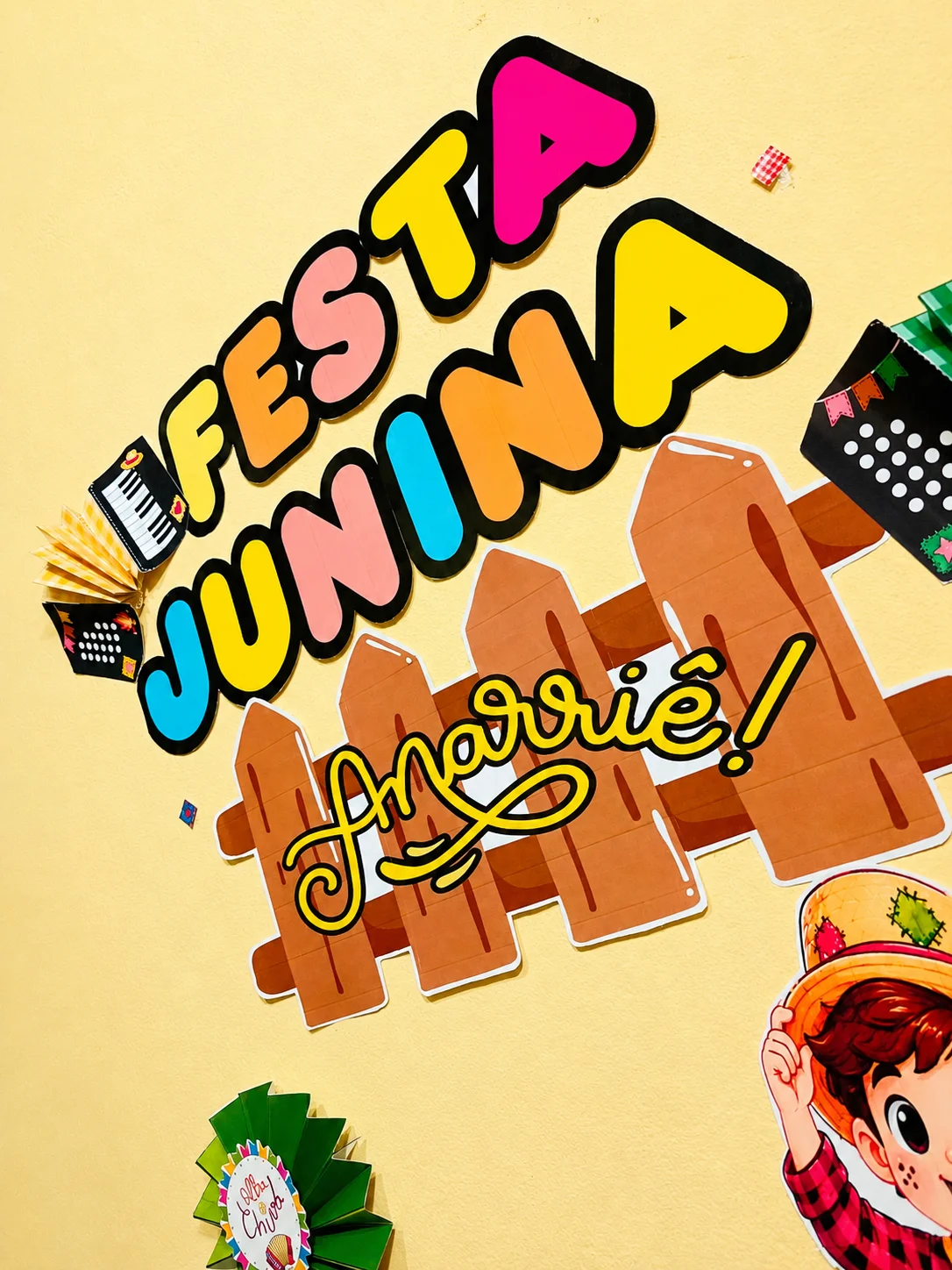 Painel Festa Junina Arraiê para Imprimir | Decoração Escolar Junina — amostra 1: Painel decorativo no tema Festa Junina,…