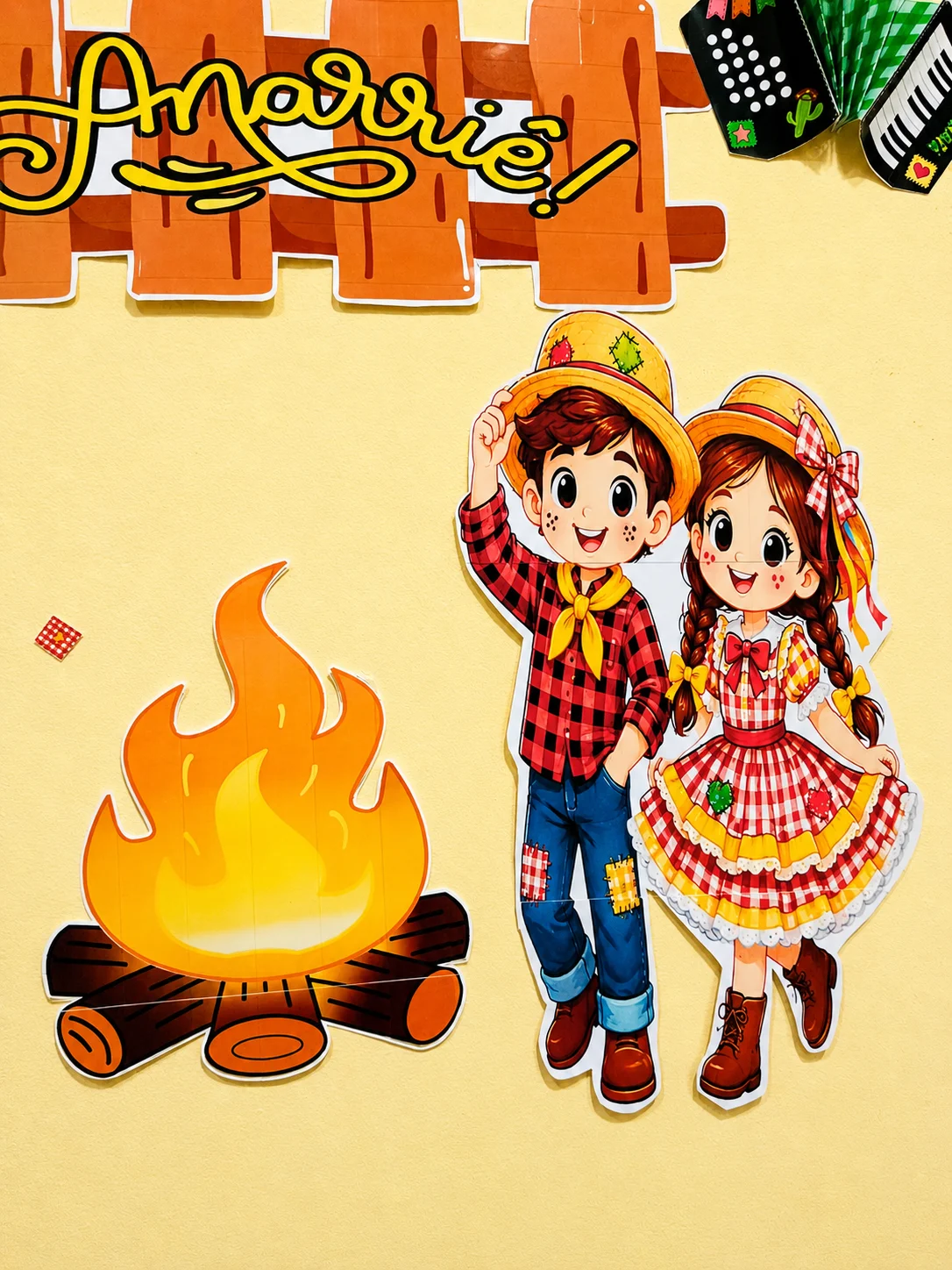 Painel Festa Junina Arraiê para Imprimir | Decoração Escolar Junina — amostra 4: Painel decorativo no tema Festa Junina,…