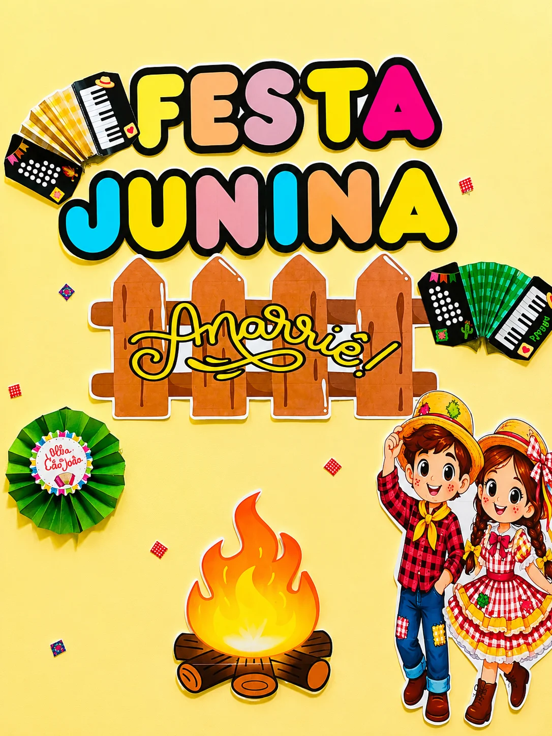 Painel Festa Junina Arraiê para Imprimir | Decoração Escolar Junina — capa do material