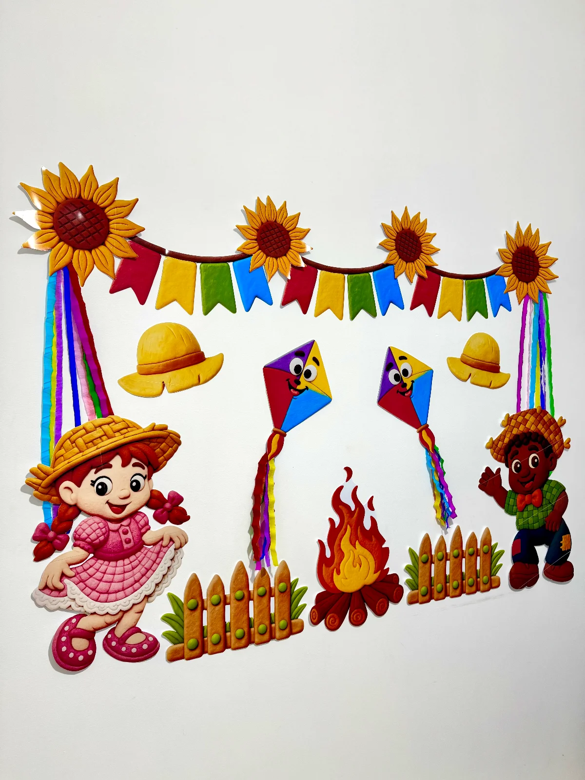 Painel Festa Junina - Decoração Escolar – PDF para Imprimir — amostra 1: Painel Festa Junina para turmas da Educação…