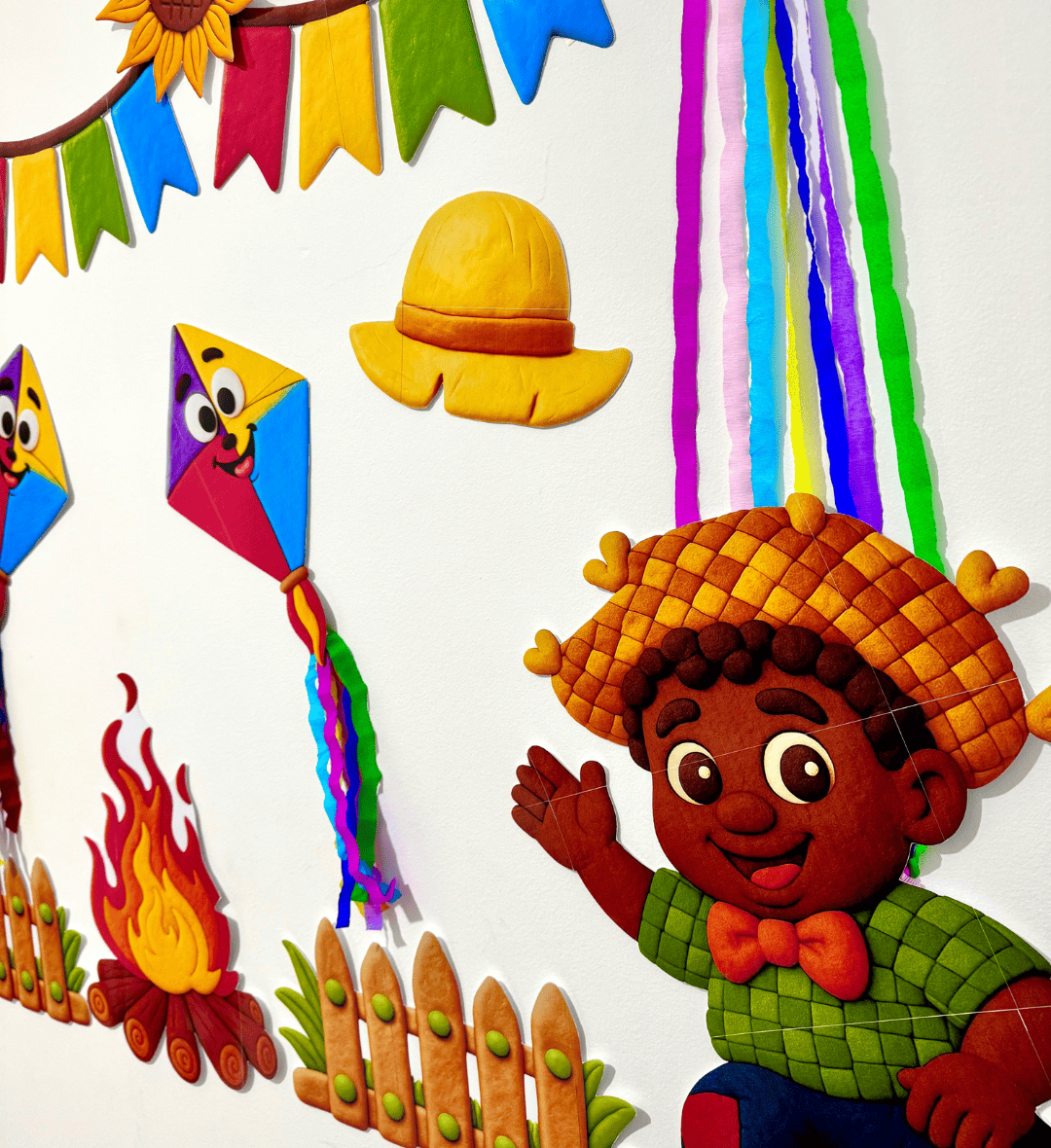 Painel Festa Junina em PDF para Imprimir – Estilo Massinha — amostra 2: O que vem no material