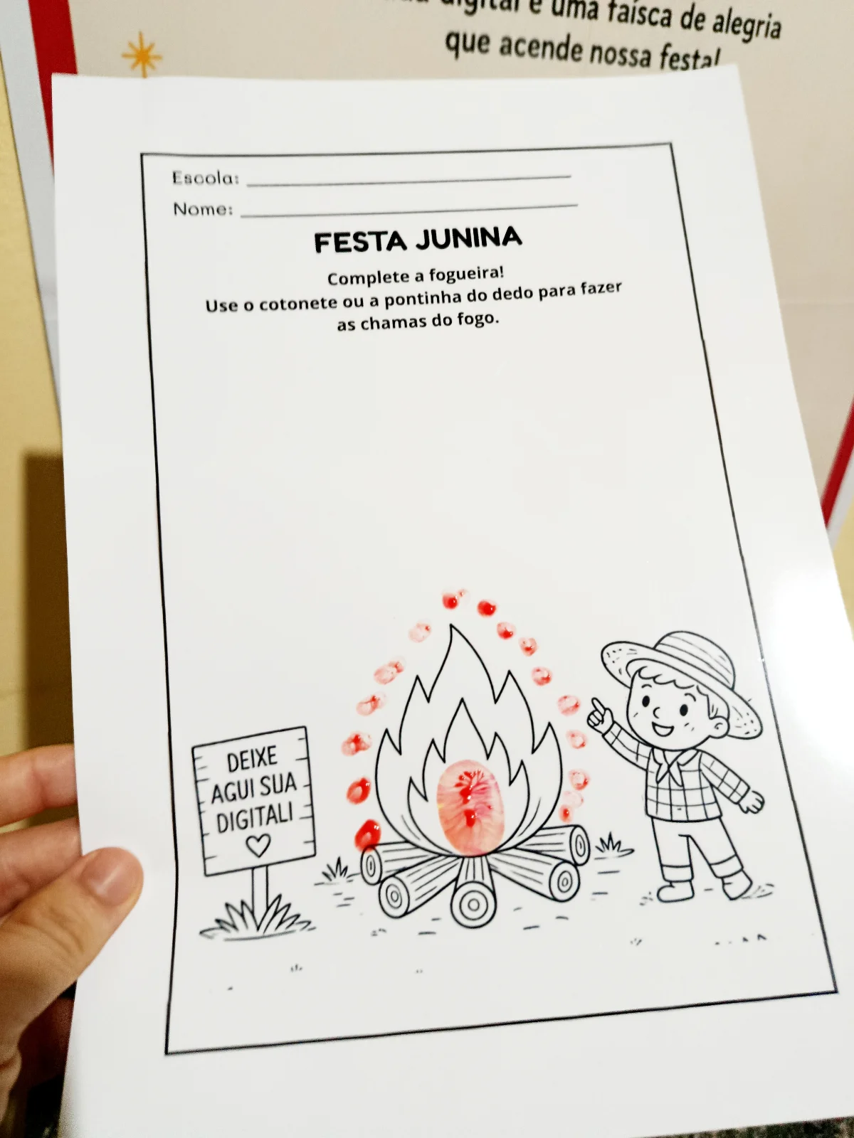 Painel Festa Junina Interativo para Imprimir — amostra 4: Uma proposta simples, mas cheia de significado