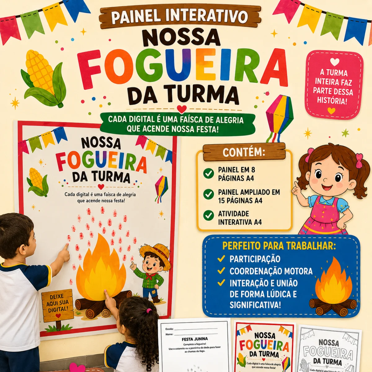 Painel Festa Junina Interativo para Imprimir — Datas comemorativas para Educação Infantil: Uma proposta simples, mas cheia…