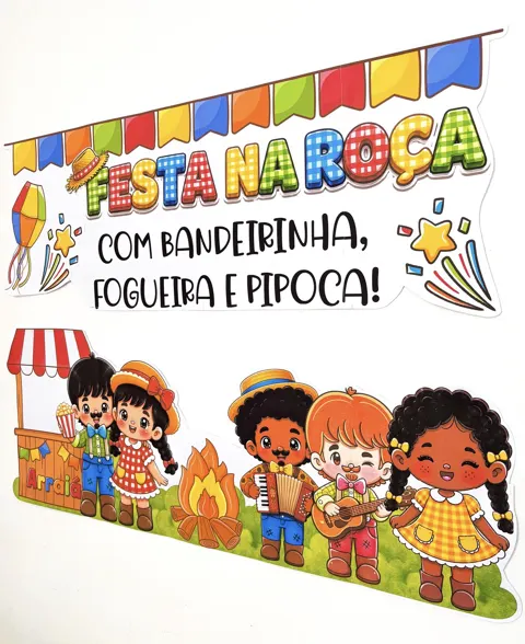 Painel festa na roça — capa do material