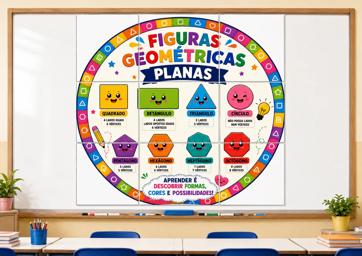 🔷✨ PAINEL FIGURAS GEOMÉTRICAS PLANAS – FUNDAMENTAL I ✨🔶 — capa do material