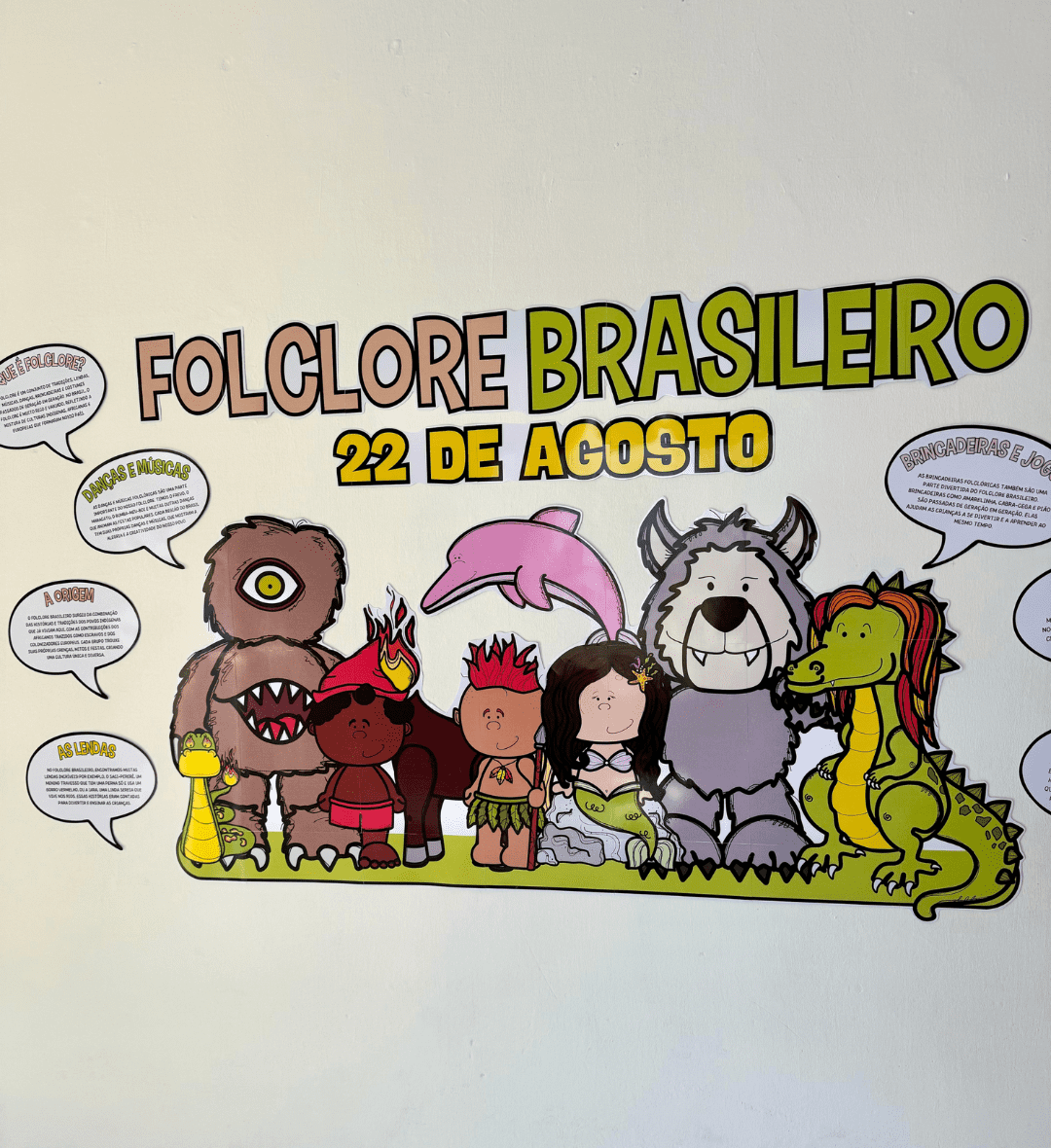 Painel Folclore Brasileiro em PDF para Imprimir e Montar — amostra 3: Como usar o painel em sala de aula