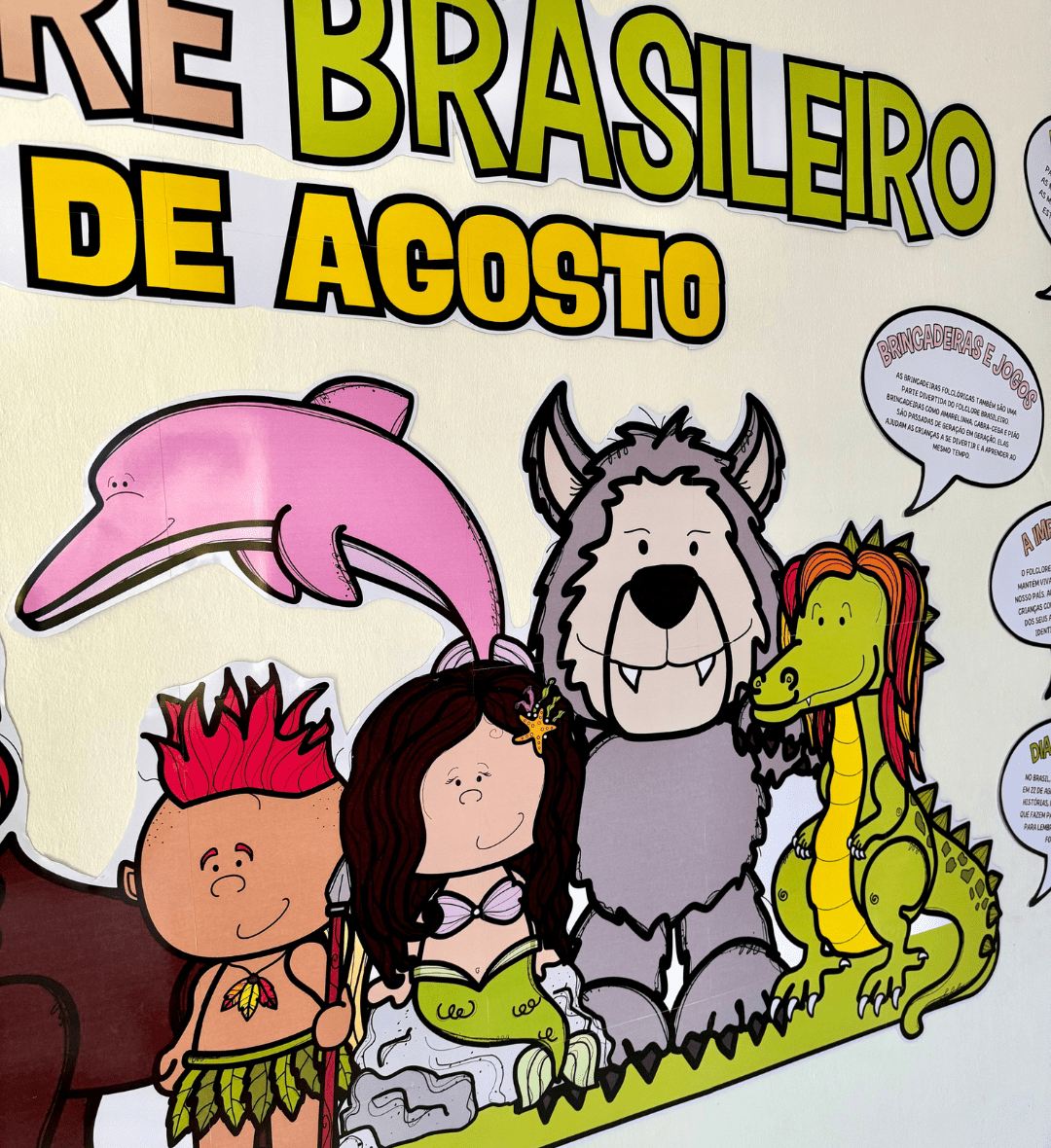 Painel Folclore Brasileiro em PDF para Imprimir e Montar — amostra 6: Apresente o folclore brasileiro com um painel…