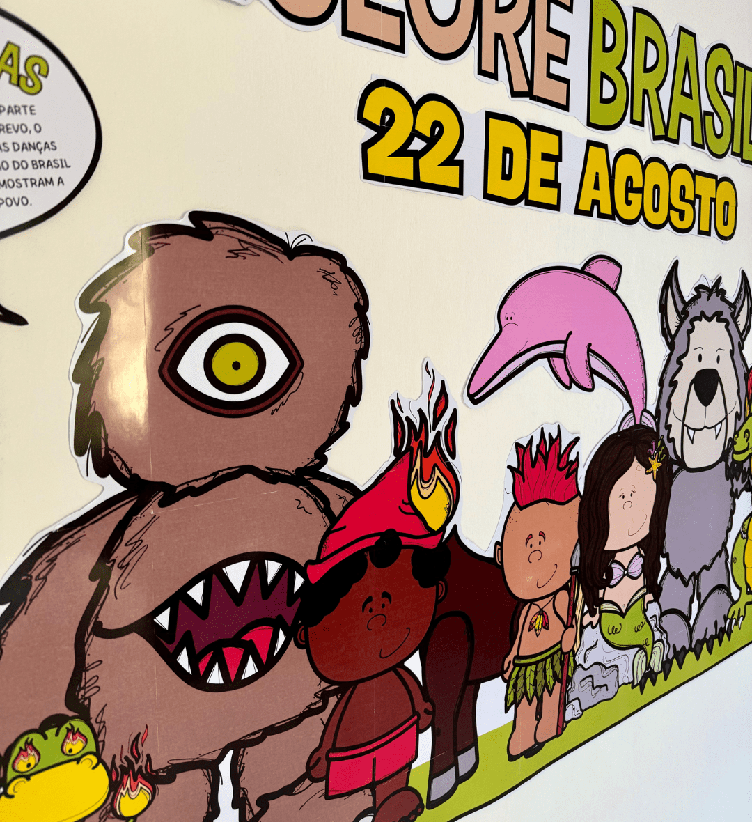 Painel Folclore Brasileiro em PDF para Imprimir e Montar — amostra 7: Apresente o folclore brasileiro com um painel…