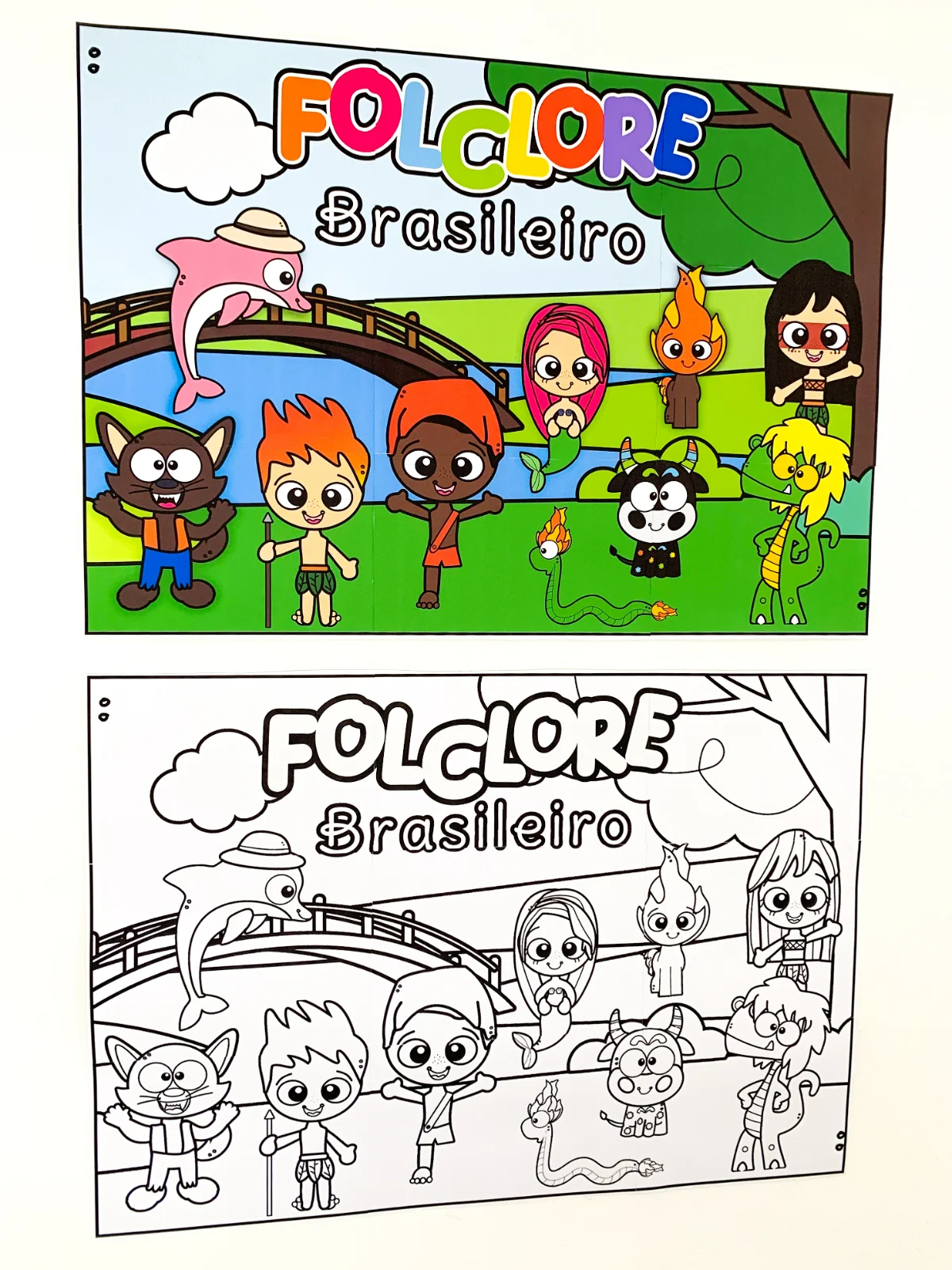Painel folclore brasileiro – PDF para Imprimir — amostra 4: Perfeito para Educação Infantil e Anos Iniciais, incentivando a…