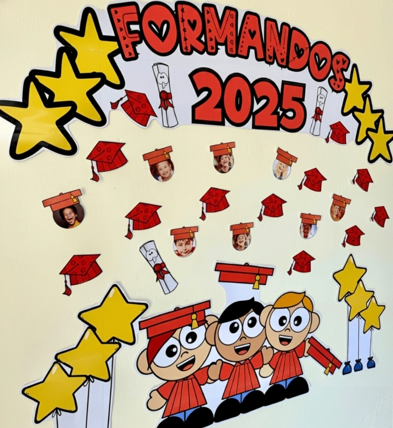 Painel Formandos 2025 com Fotos para Educação Infantil — amostra 4: Para quem é indicado
