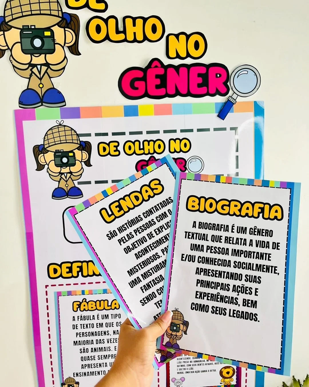 Painel gêneros textuais – Material Pedagógico — amostra 4: 🖍Material lúdico para é super colorido para trabalhar gêneros…