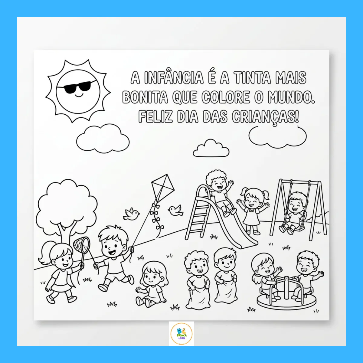 Painel Gigante de Colorir: Feliz Dia das Crianças pdf — amostra 1: Painel Gigante de colorir para sala de aula é o recurso…