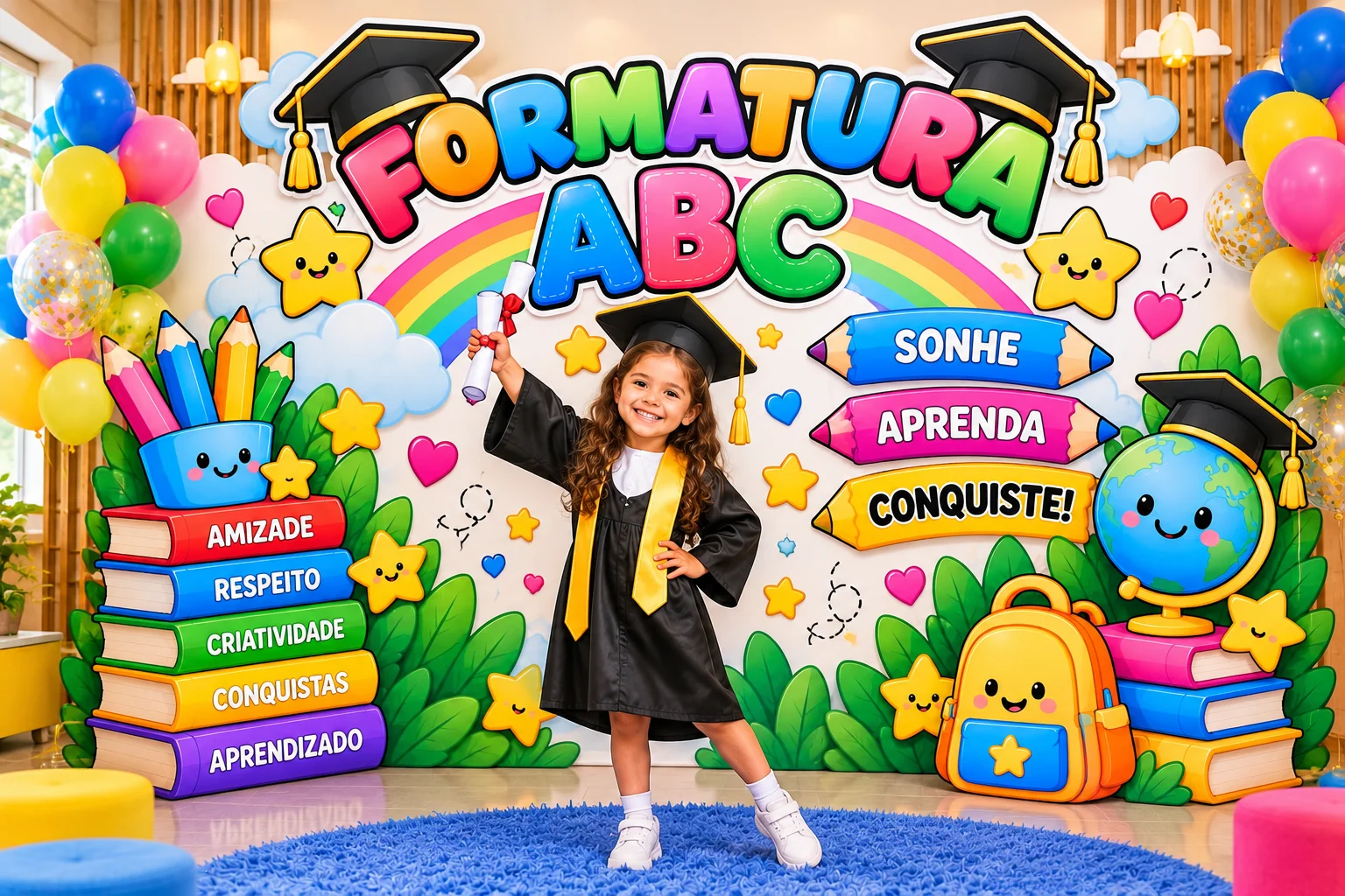 Painel Gigante Formatura – Sonhe, Aprenda, Conquiste! PDF — amostra 1: 🎓🌈 PAINEL GIGANTE FORMATURA – SONHE, APRENDA,…