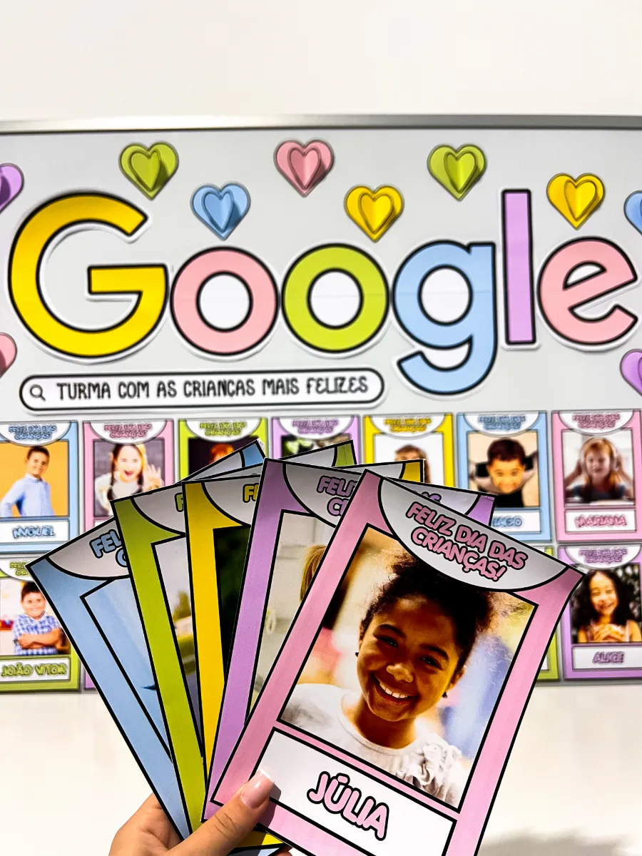 Painel Google Dia das Crianças – Decoração para Sala de Aula — amostra 4: Ideal para decorar salas de aula e valorizar cada…