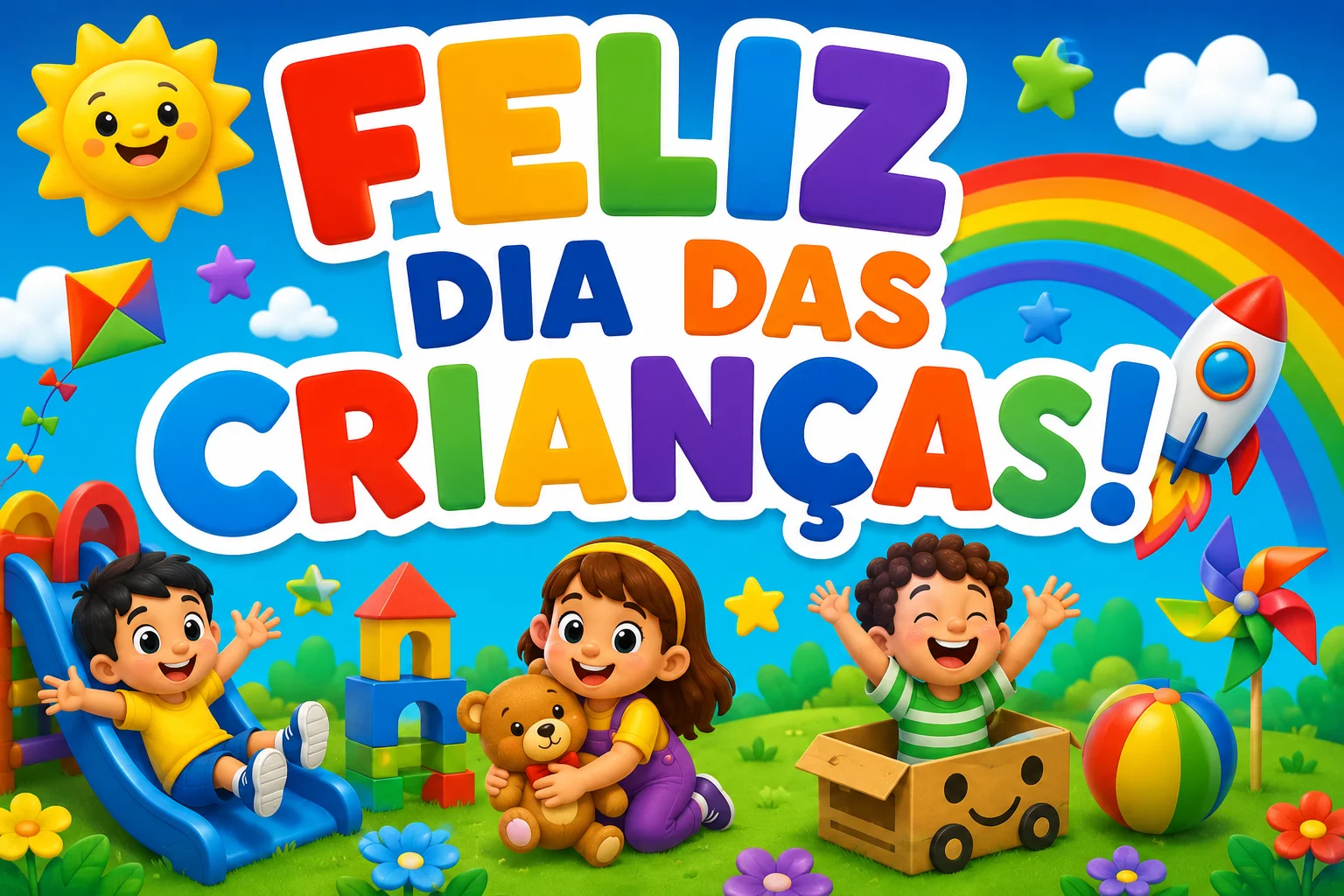🌈 Painel Grande 16 folhas a4 – Dia das Crianças 🧸🎈 — amostra 3: 🌈 Painel Grande 16 folhas a4 – Dia das Crianças 🧸🎈…