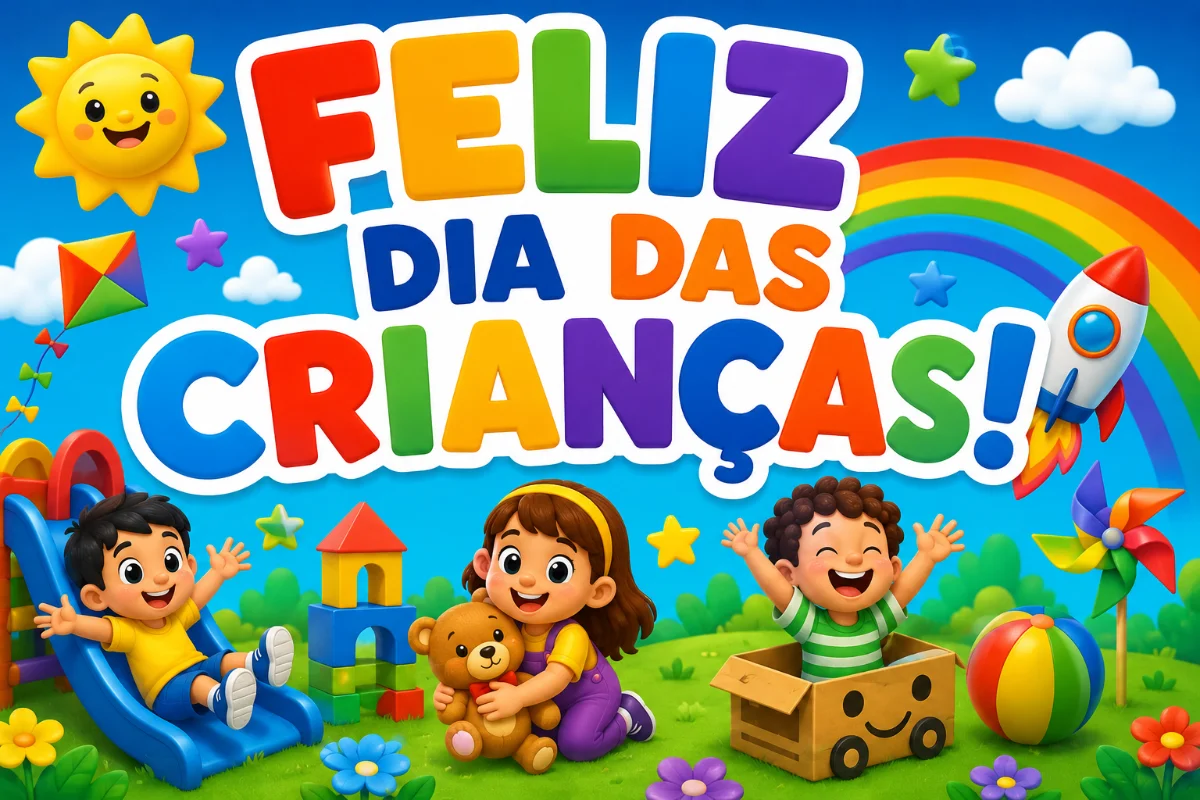 🌈 Painel Grande 16 folhas a4 – Dia das Crianças 🧸🎈 — capa do material