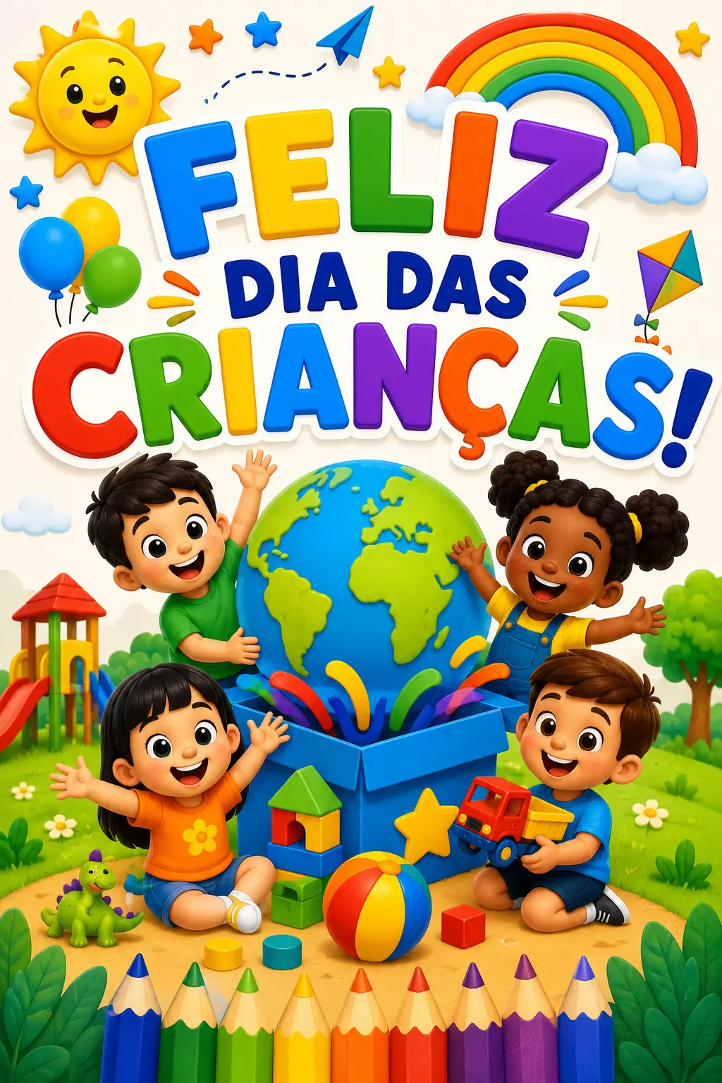 🌈 Painel Grande 16 folhas a4 – Dia das Crianças 🧸🎈 — amostra 4: 🌈 Painel Grande 16 folhas a4 – Dia das Crianças…