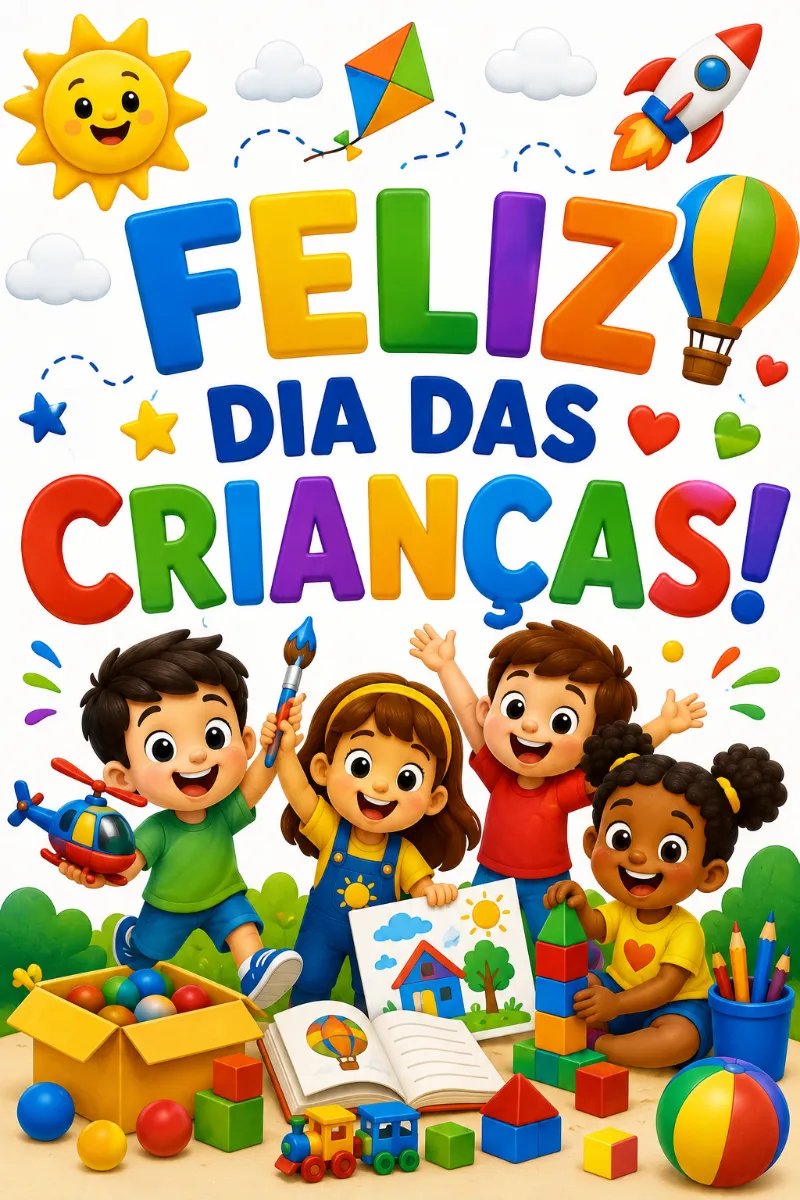 Painel Grande 16 folhas a4 – Dia das Crianças 🧸🎈 — amostra 2: 🌈 Painel Grande 16 folhas a4 – Dia das Crianças 🧸🎈Deixe…