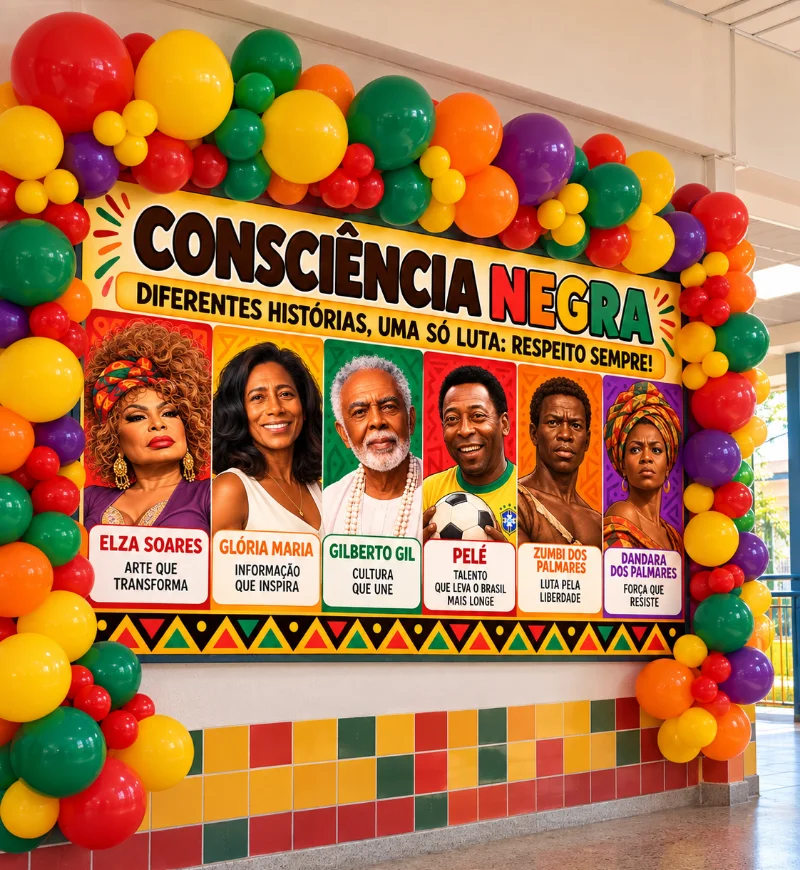 Painel Grandes Personalidades Consciência Negra PDF — amostra 2: Painel Consciência Negra Grandes Personalidades em PDF,…
