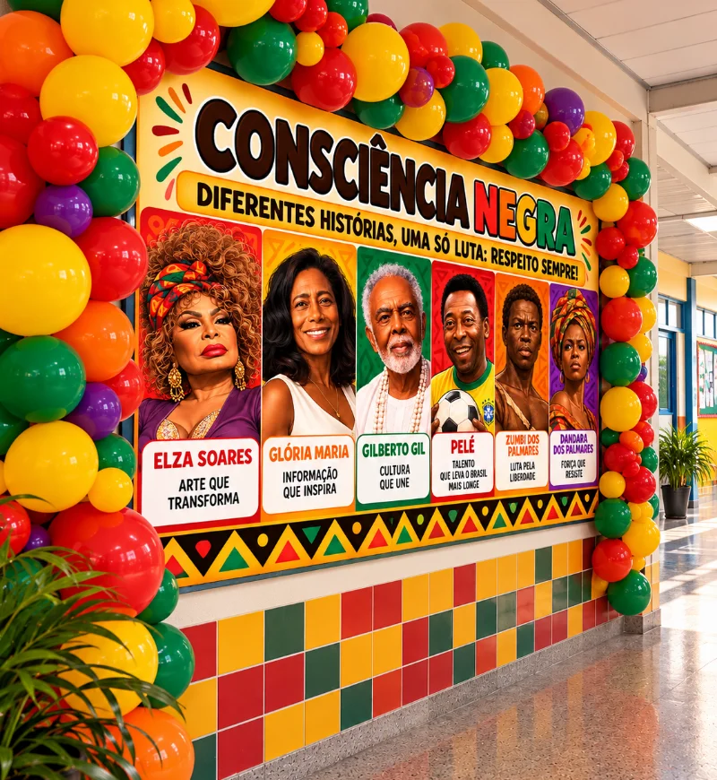 Painel Grandes Personalidades Consciência Negra PDF — amostra 4: Painel Consciência Negra Grandes Personalidades em PDF,…