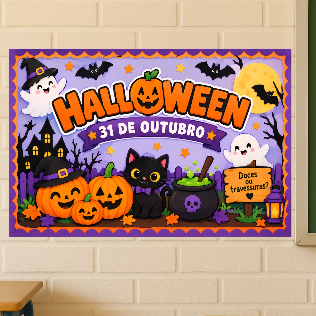 Painel Halloween (Ampliado em 8 e 18 Folhas A4) — capa do material