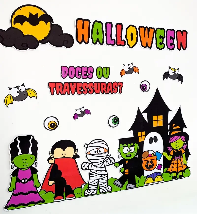 Painel Halloween em PDF | Decoração Escolar 1° ao 5° Ano — amostra 2: Ideal para