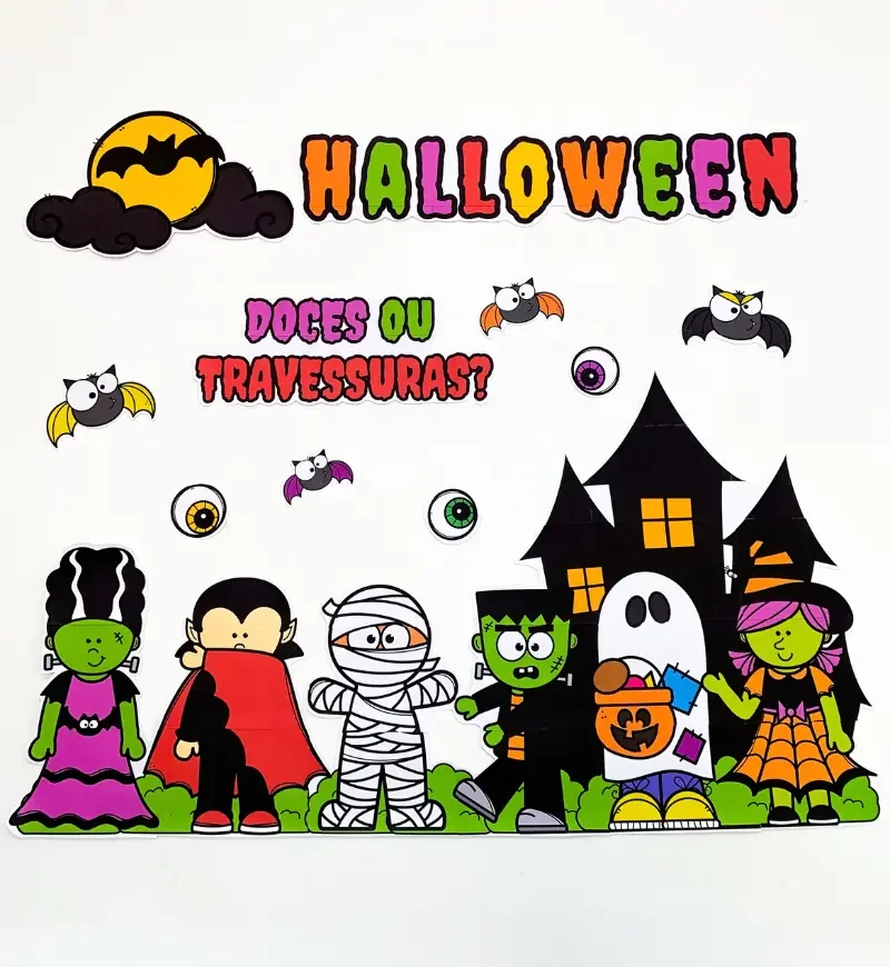 Painel Halloween em PDF | Decoração Escolar 1° ao 5° Ano — capa do material