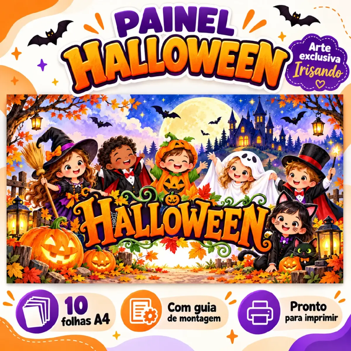 Painel Halloween Encantado – Decoração Escolar para Imprimir — Datas comemorativas para Educação Infantil: Transforme sua…