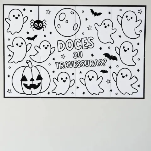 Painel Halloween para Colorir – 8 Folhas A4 — amostra 2: Habilidades trabalhadas