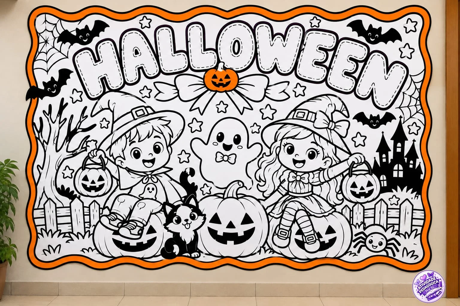 PAINEL HALLOWEEN PARA COLORIR — capa do material