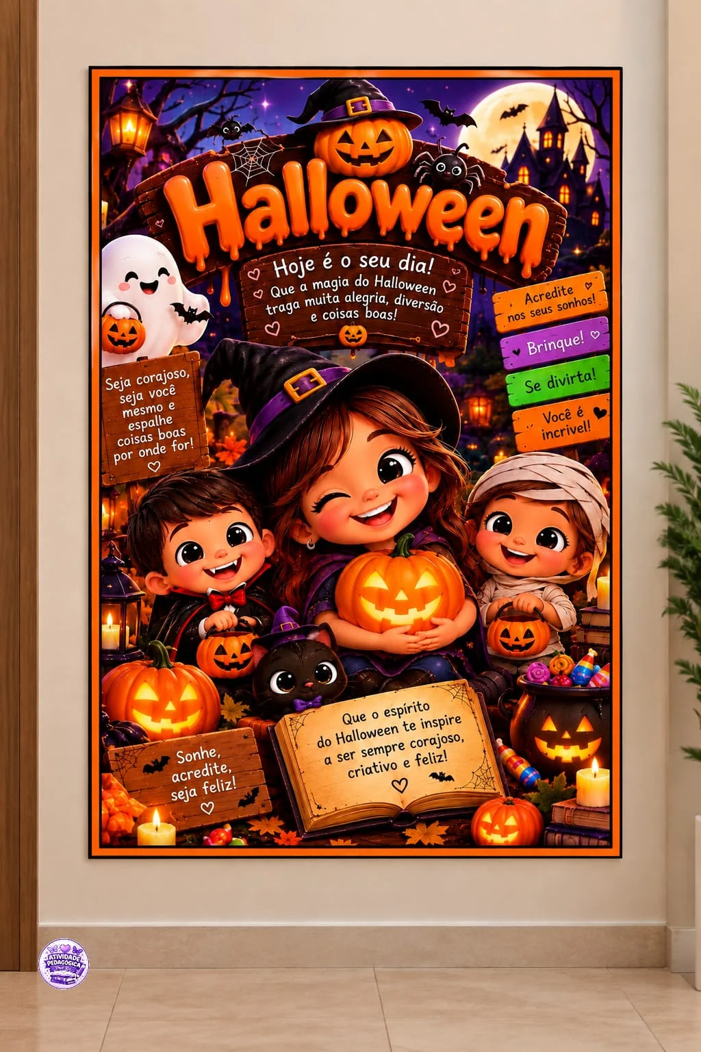 Painel Halloween 👻🦇 Uma decoração linda. — capa do material