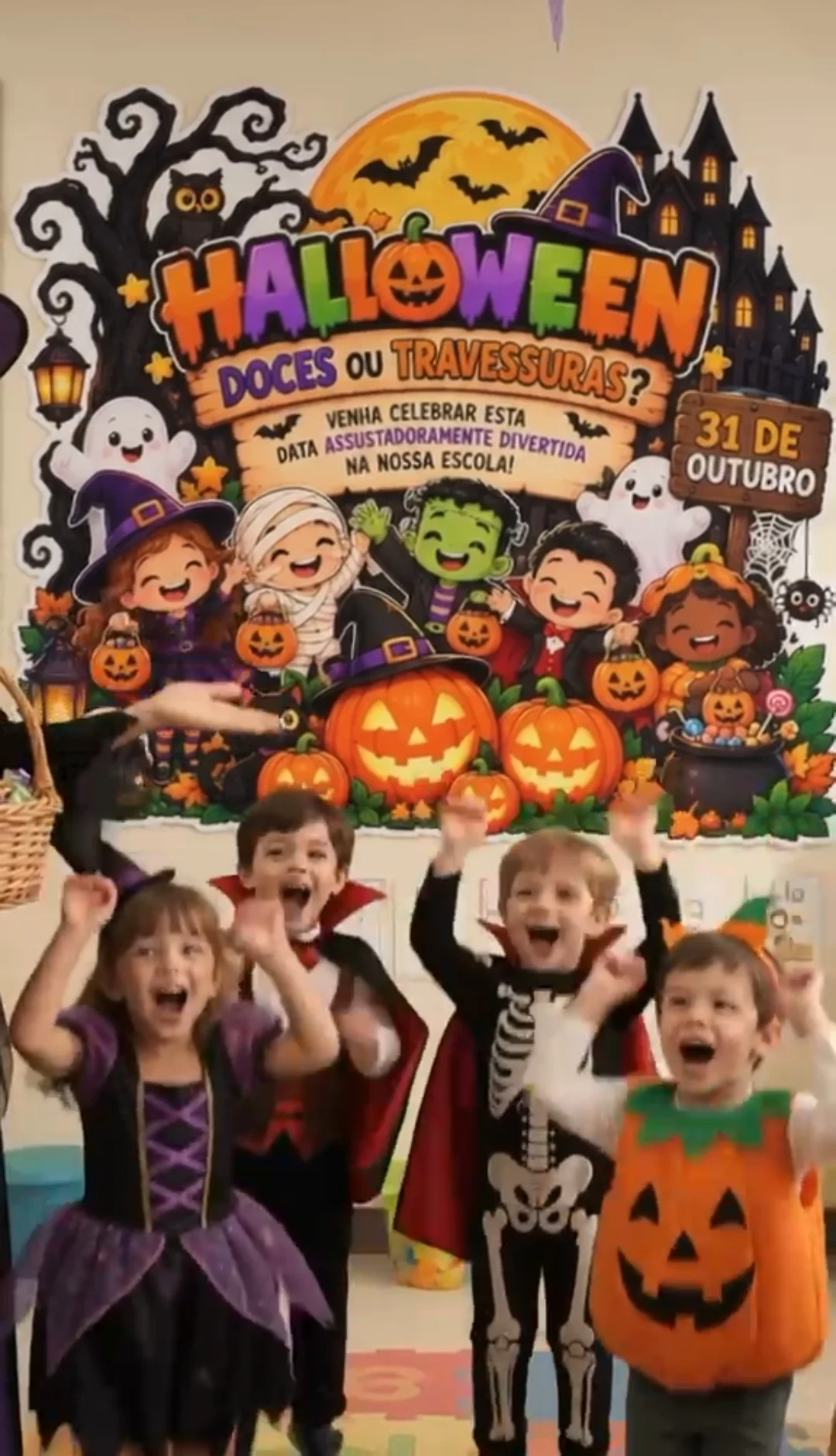 Painel Halloween — amostra 2: Painel prontinho para impressão Painel Halloween — amostra 2: Painel prontinho para impressão
