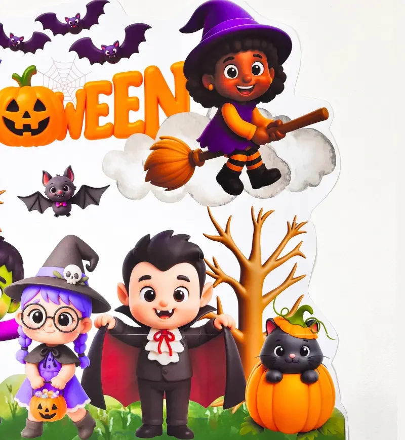Painel Happy Halloween em PDF | Decoração Escolar — amostra 3: Painel Happy Halloween em PDF para decorar a escola e criar…