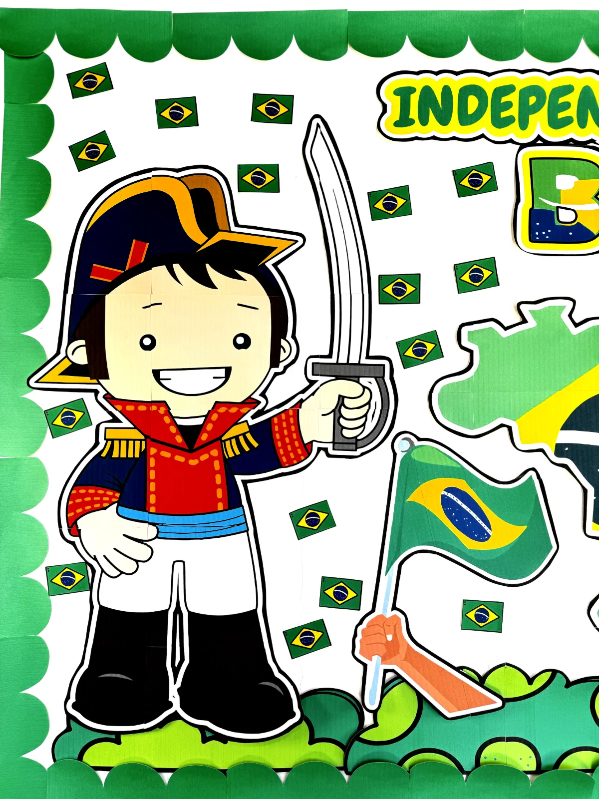 Painel Independência do Brasil 7 de setembro — amostra 3: Vamos comemorar a Independência do Brasil com este painel cheio…