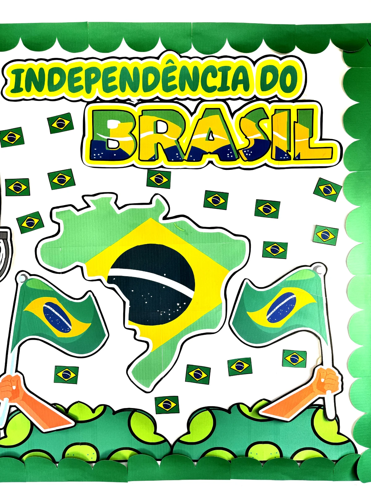 Painel Independência do Brasil 7 de setembro — amostra 4: Vamos comemorar a Independência do Brasil com este painel cheio…