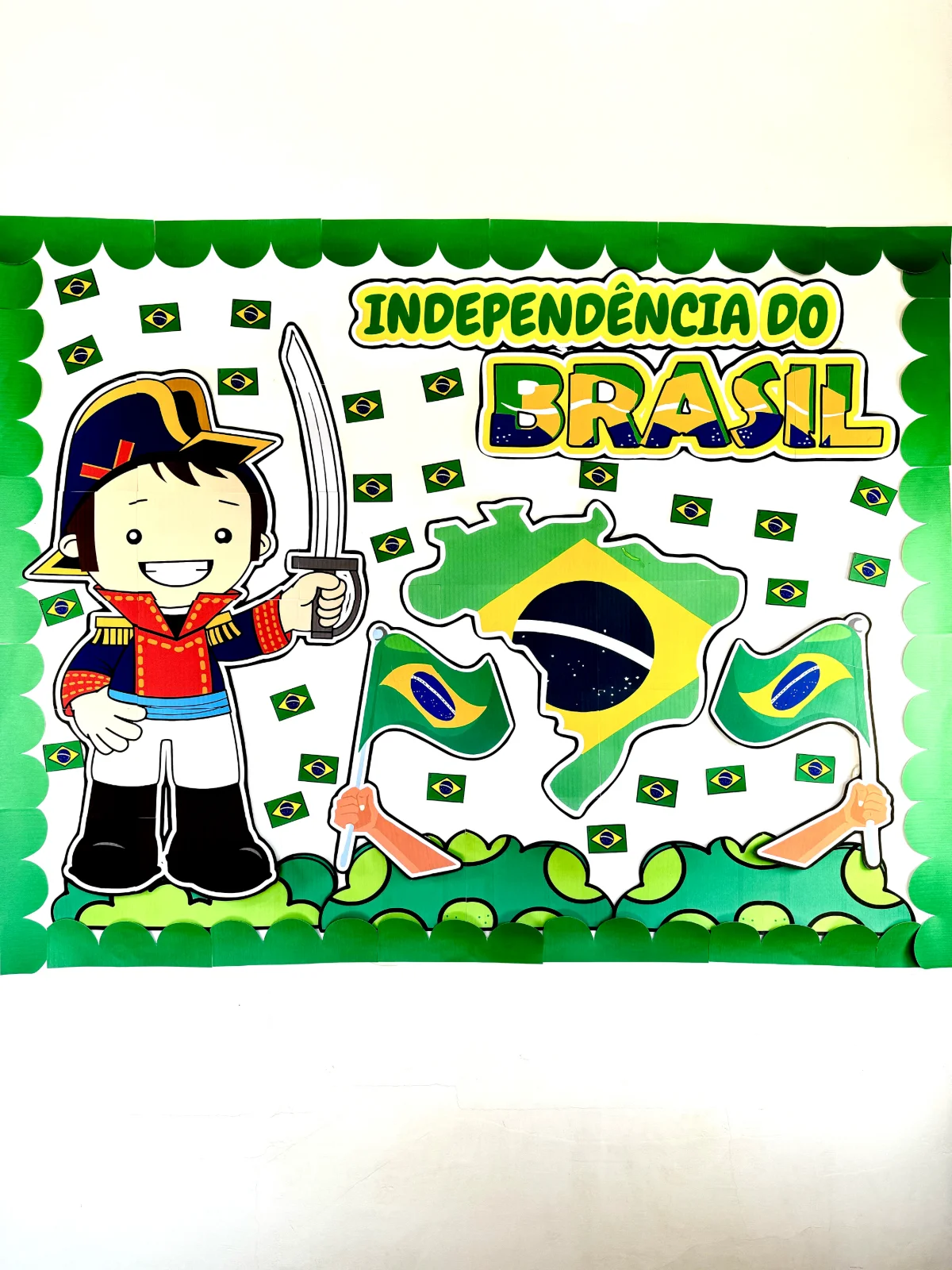 Painel Independência do Brasil 7 de setembro — amostra 5: Vamos comemorar a Independência do Brasil com este painel cheio…