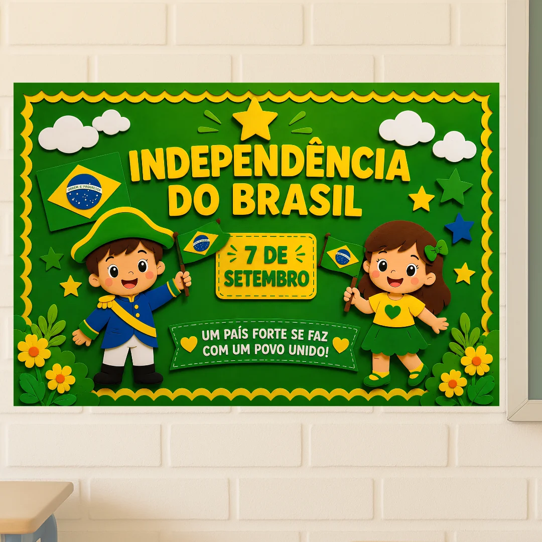 Painel Independência do Brasil - 7 de Setembro — História para Educação Infantil: Painel do 7 de Setembro em PDF com a…