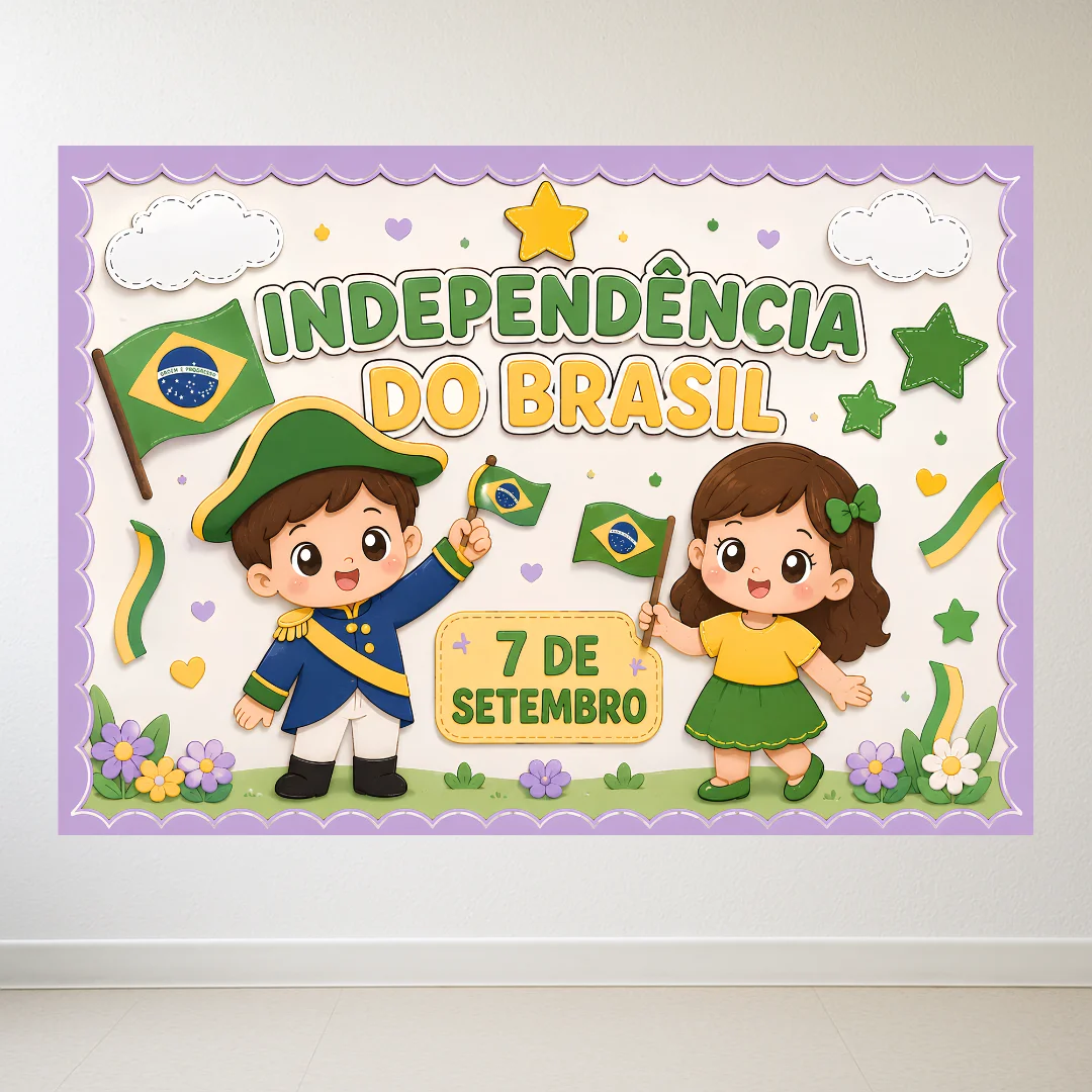 Painel Independência do Brasil (Ampliado em 8 ou 18 folhas A4) — amostra 1: Painel para a Independência do Brasil, em PDF