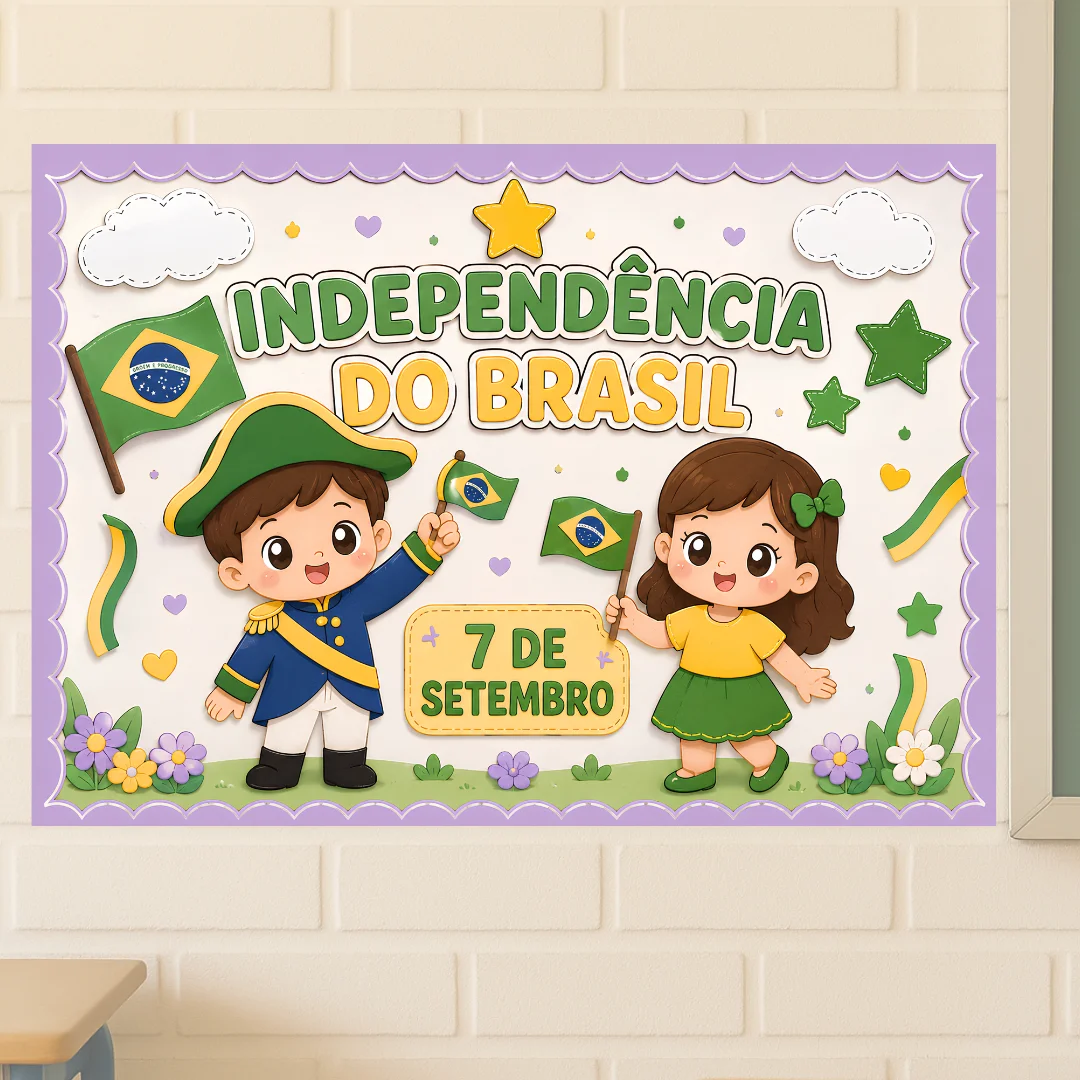 Painel Independência do Brasil (Ampliado em 8 ou 18 folhas A4) — amostra 2: Painel para a Independência do Brasil, em PDF