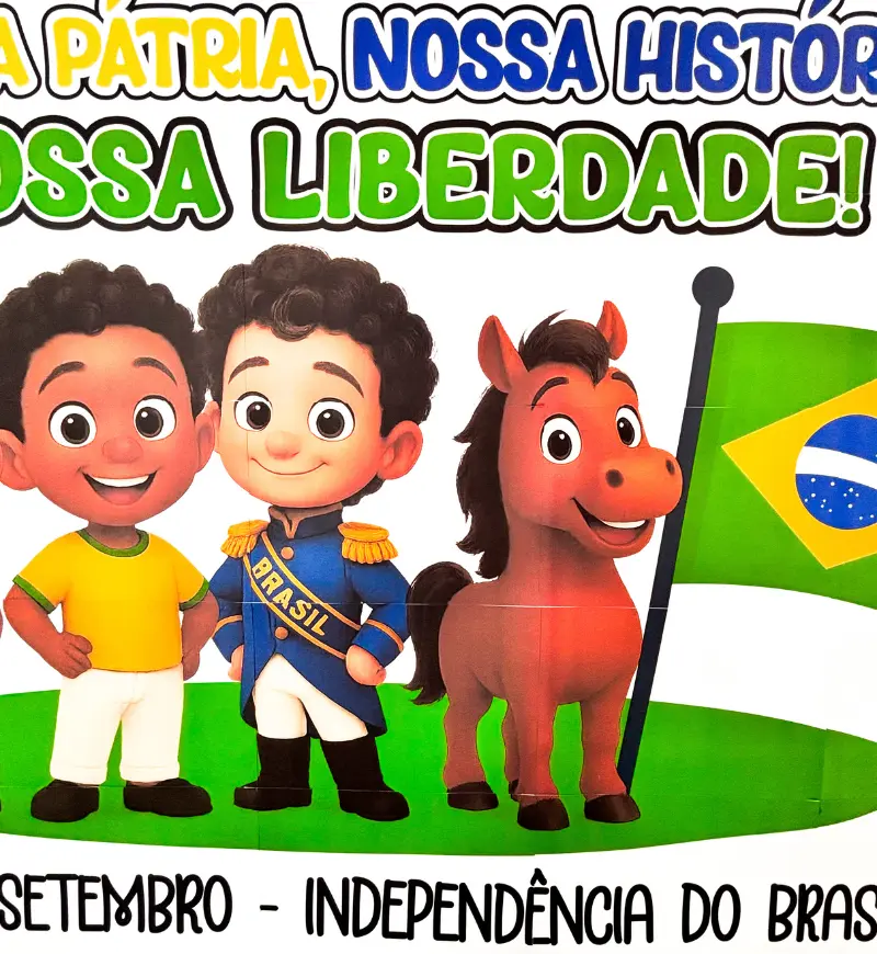 Painel Independência do Brasil: Nossa Pátria para Imprimir — amostra 3: Como usar em sala de aula