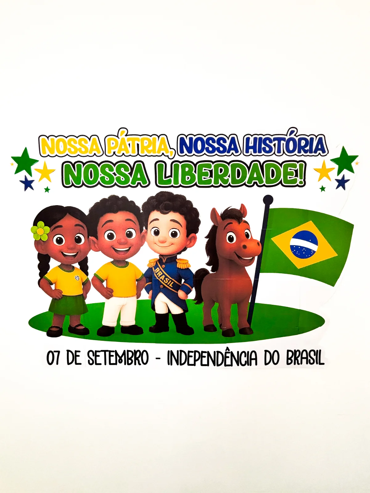 Painel Independência do Brasil – PDF para Imprimir — amostra 3: Formato e entrega Painel Independência do Brasil – PDF para Imprimir — amostra 3: Formato e entrega