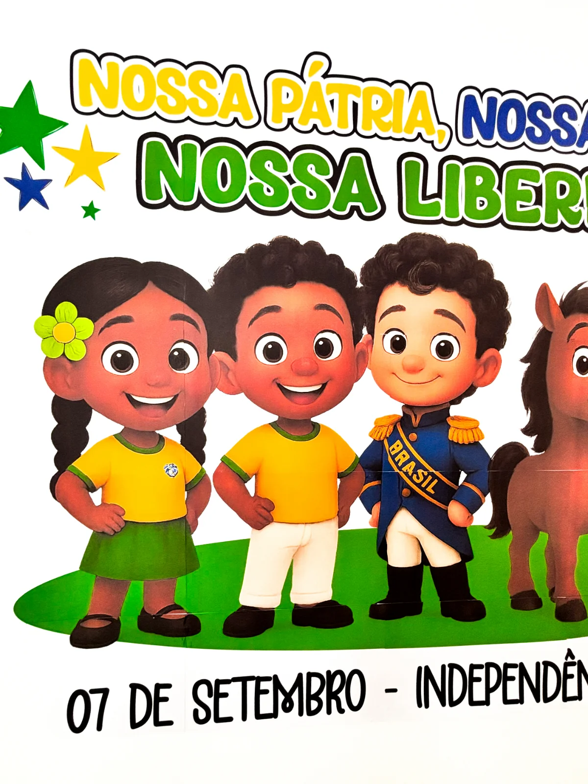 Painel Independência do Brasil – PDF para Imprimir — amostra 4: Nossa pátria, nossa história, nossa liberdade Painel Independência do Brasil – PDF para Imprimir — amostra 4: Nossa pátria, nossa história, nossa liberdade