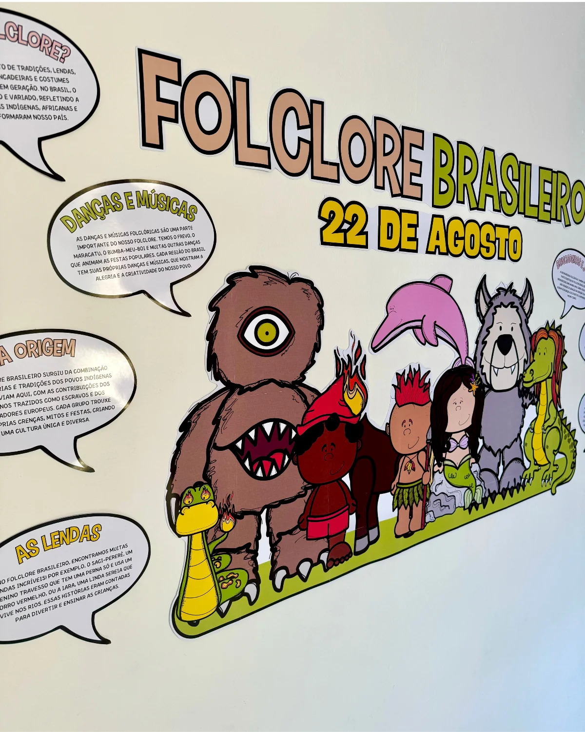 Painel informativo - Folclore Brasileiro — amostra 1: O arquivo já vai ampliado e pronto para impressão em formato PDF