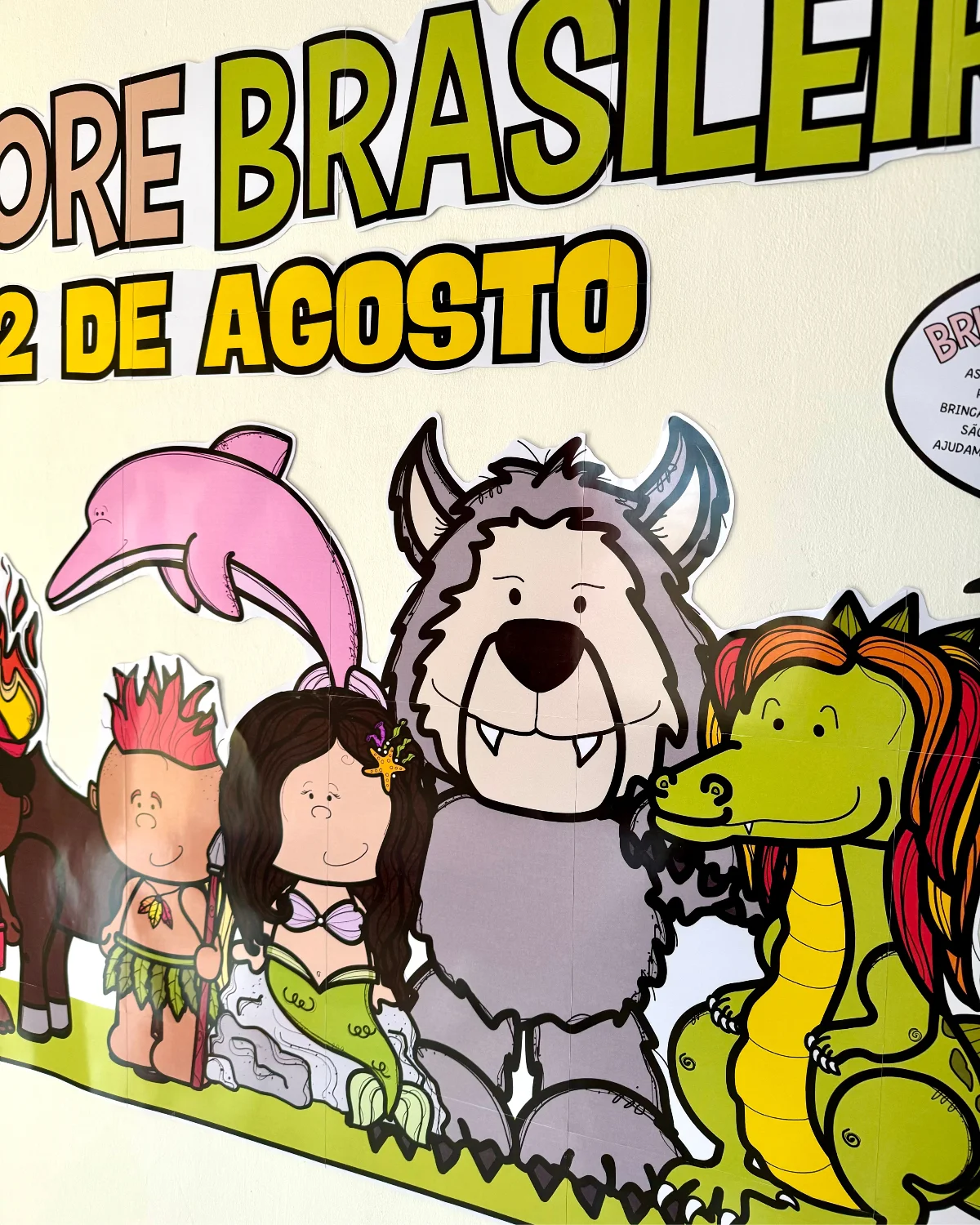 Painel informativo - Folclore Brasileiro — amostra 2: O arquivo já vai ampliado e pronto para impressão em formato PDF